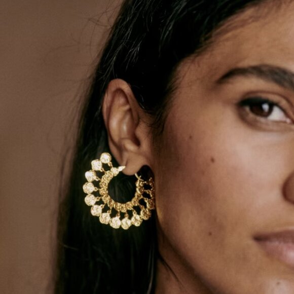 EUC Sezane Tia Hoop Earrings - Picture 6 of 6